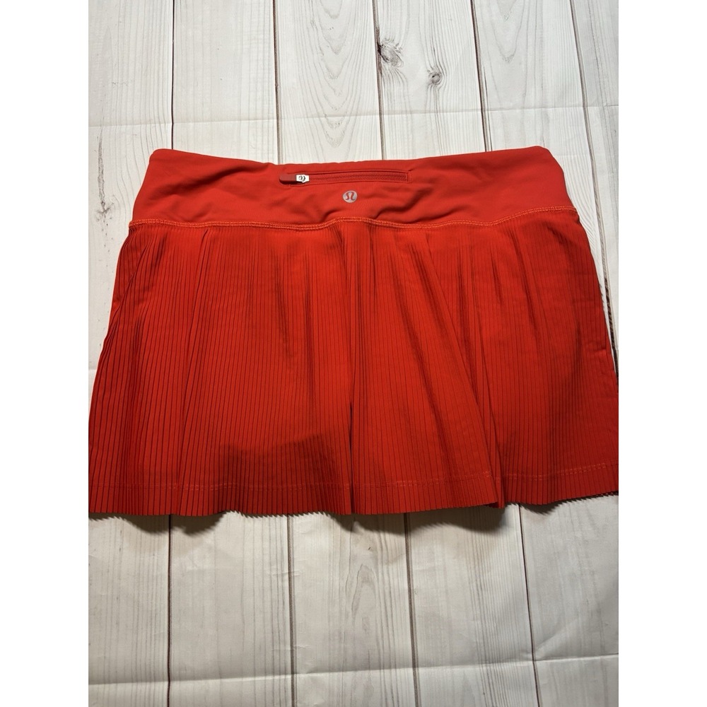 Red Lululemon Pleat to Street Mid-Rise Skirt Size 8 Skort